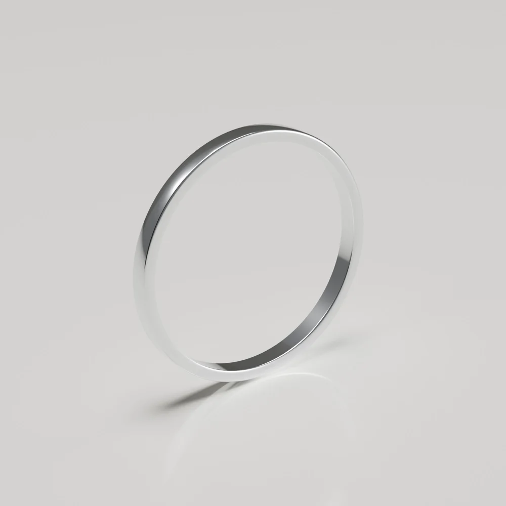 Flat Band — White Gold