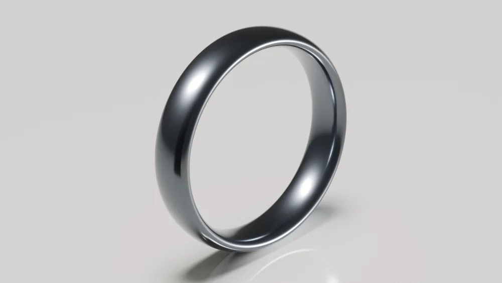 5mm tantalum brushed classic court wedding ring - hero view