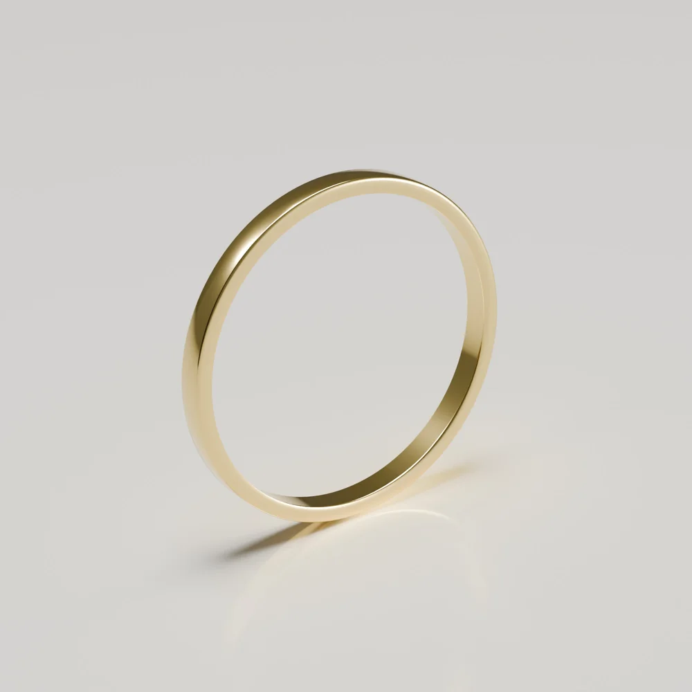Flat Band — Yellow Gold